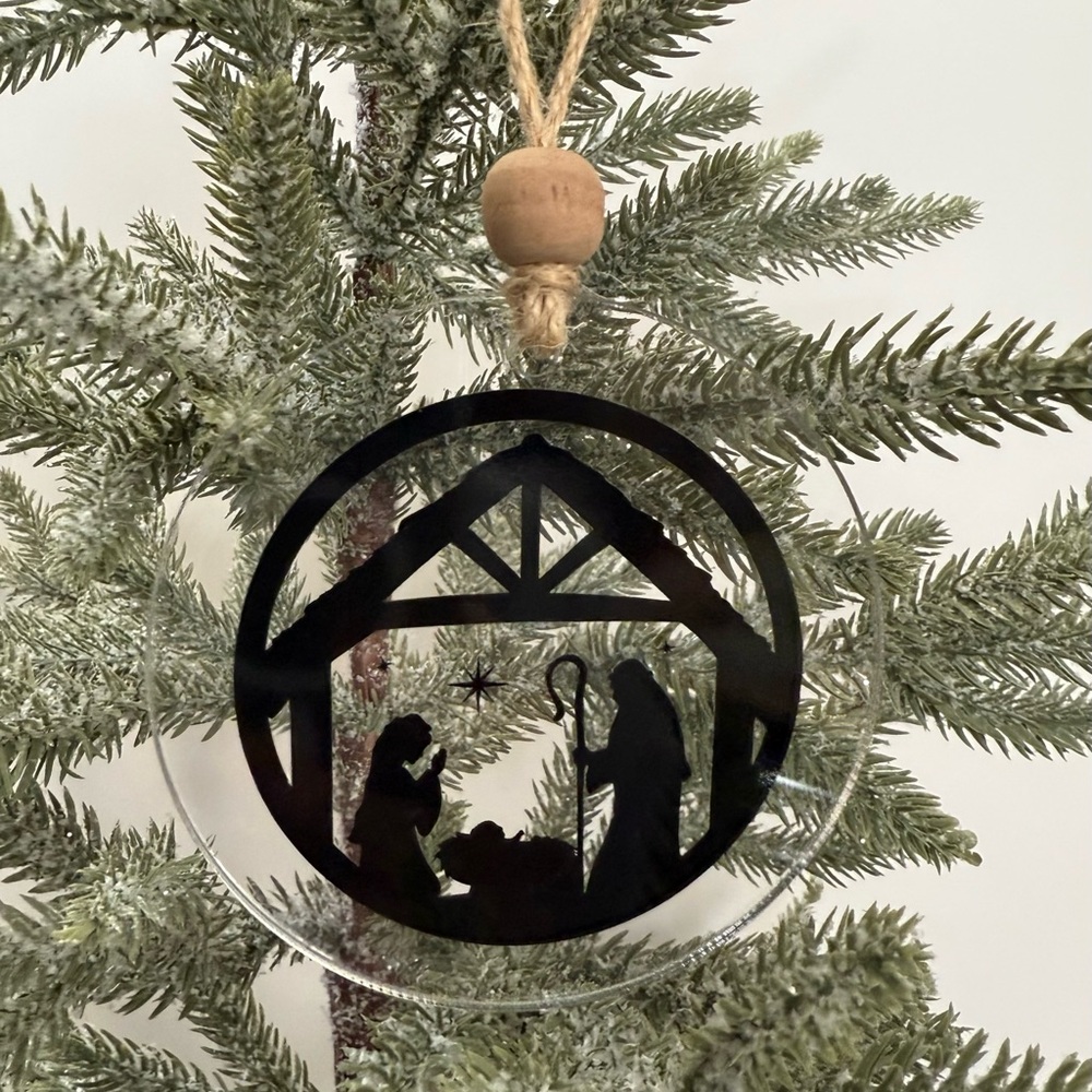 Black Nativity Scene Hand-crafted Ornament